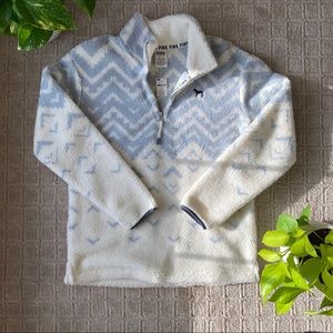 VS Pink Sherpa quarter zip